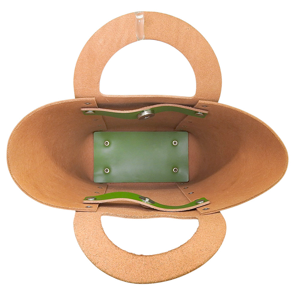 Hender Scheme エンダースキーマ 美品 assemble daikei hand bag s レザー ハンドバッグ レディース グリーン ハンドバッグ