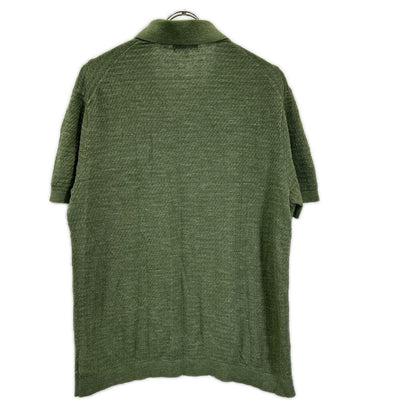 Theory セオリー グリーン BRENAN PL T PACIFIC LINEN ニットポロ トップス