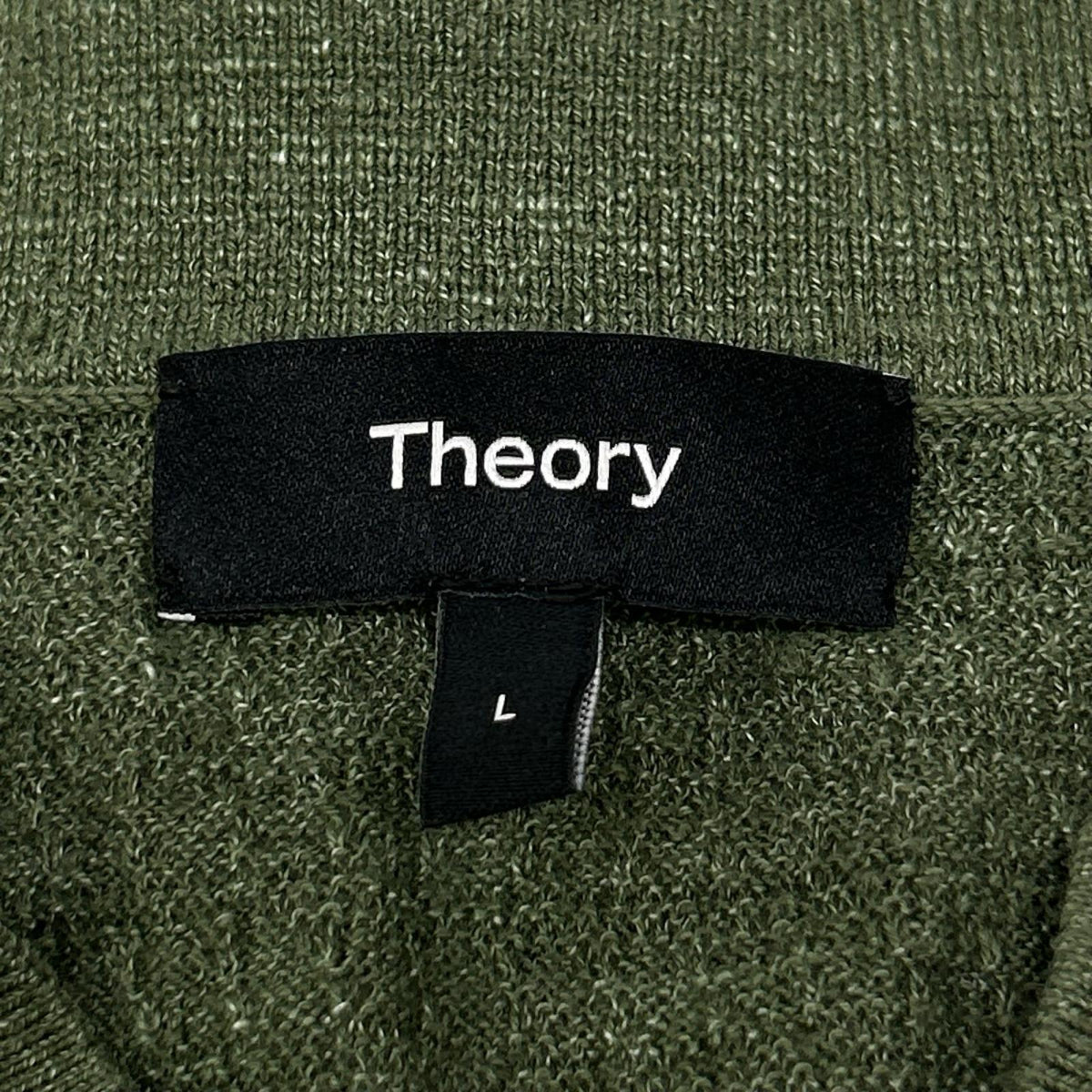 Theory セオリー グリーン BRENAN PL T PACIFIC LINEN ニットポロ トップス