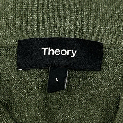 Theory セオリー グリーン BRENAN PL T PACIFIC LINEN ニットポロ トップス