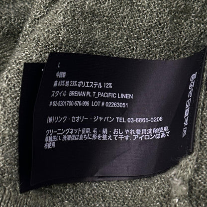 Theory セオリー グリーン BRENAN PL T PACIFIC LINEN ニットポロ トップス