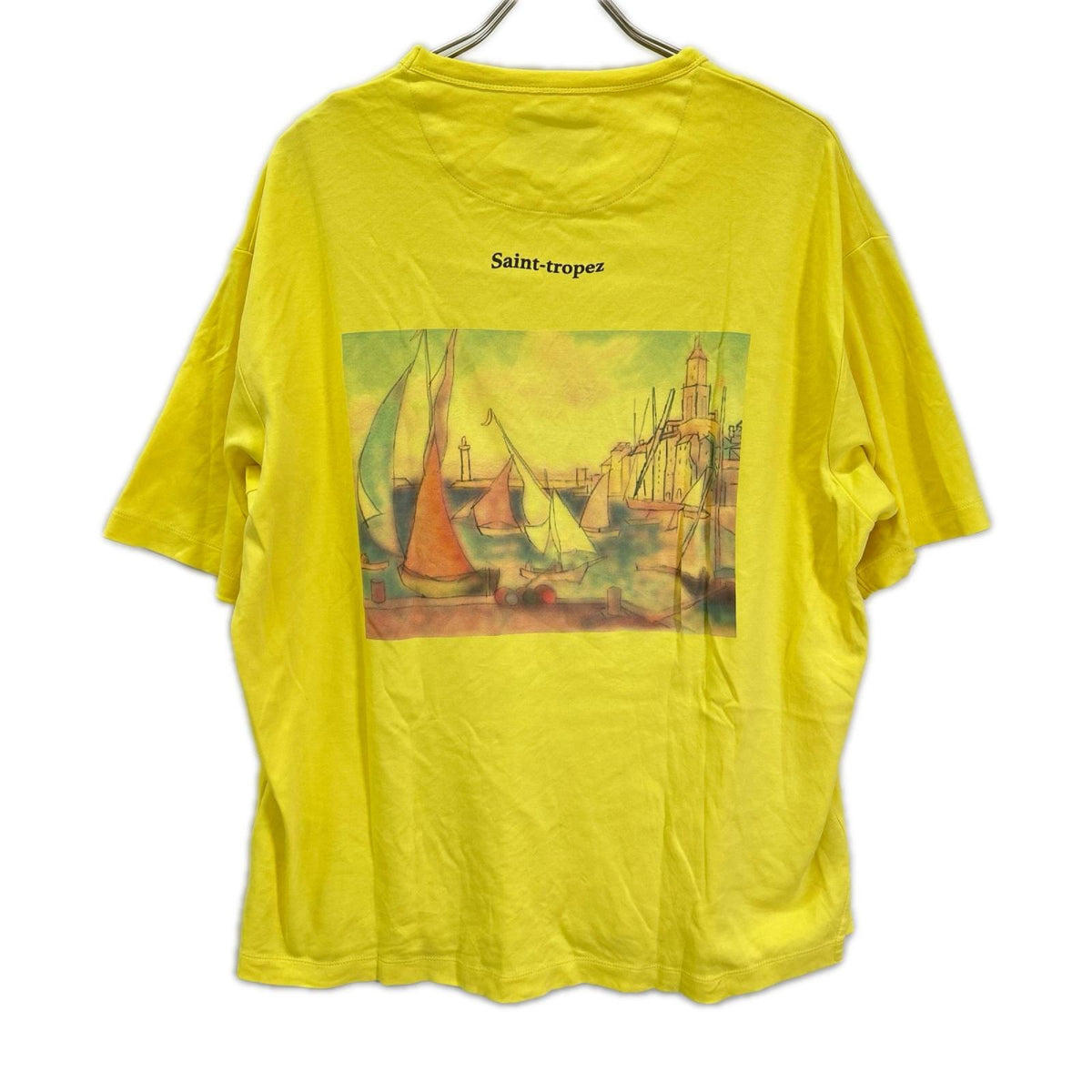 LANVIN COLLECTION ランバンコレクション 138505 イエロー サントロペ プリント 半袖 Tシャツ トップス