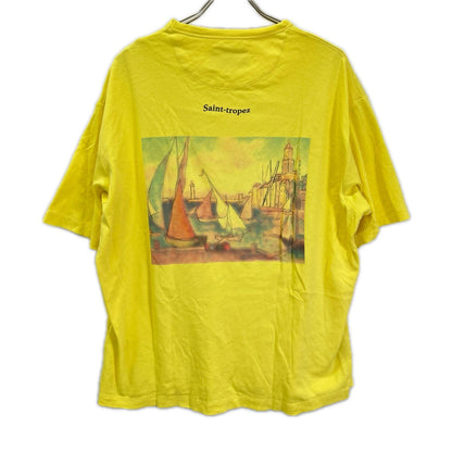 LANVIN COLLECTION ランバンコレクション 138505 イエロー サントロペ プリント 半袖 Tシャツ トップス