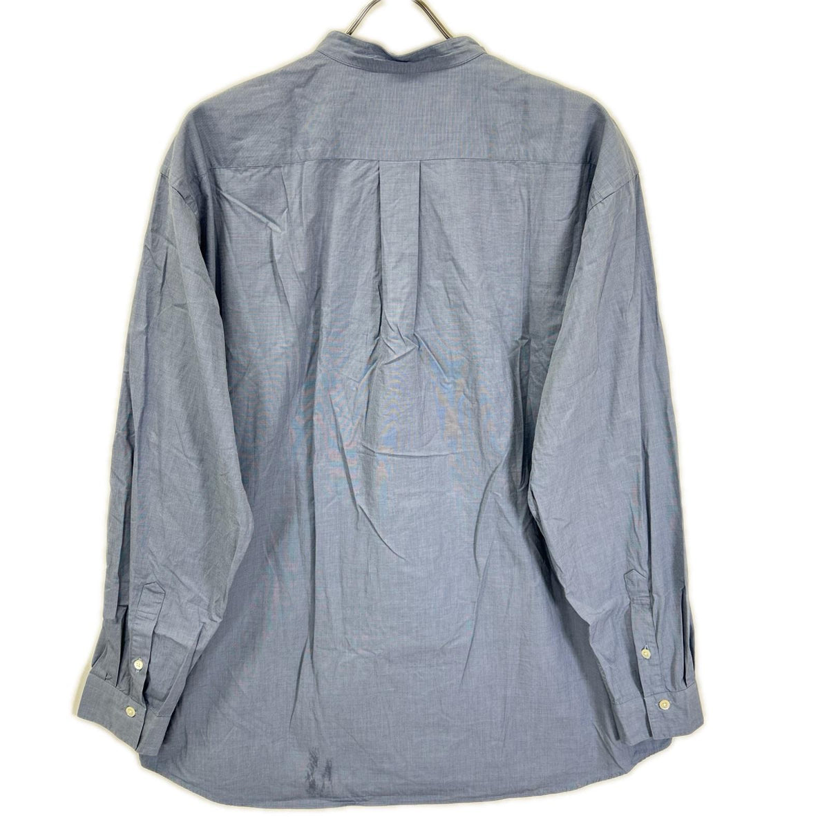 LANVIN COLLECTION ランバンコレクション 258702 ブルー バンドカラー オフィサーズ シャツ トップス