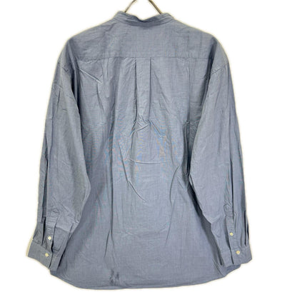 LANVIN COLLECTION ランバンコレクション 258702 ブルー バンドカラー オフィサーズ シャツ トップス