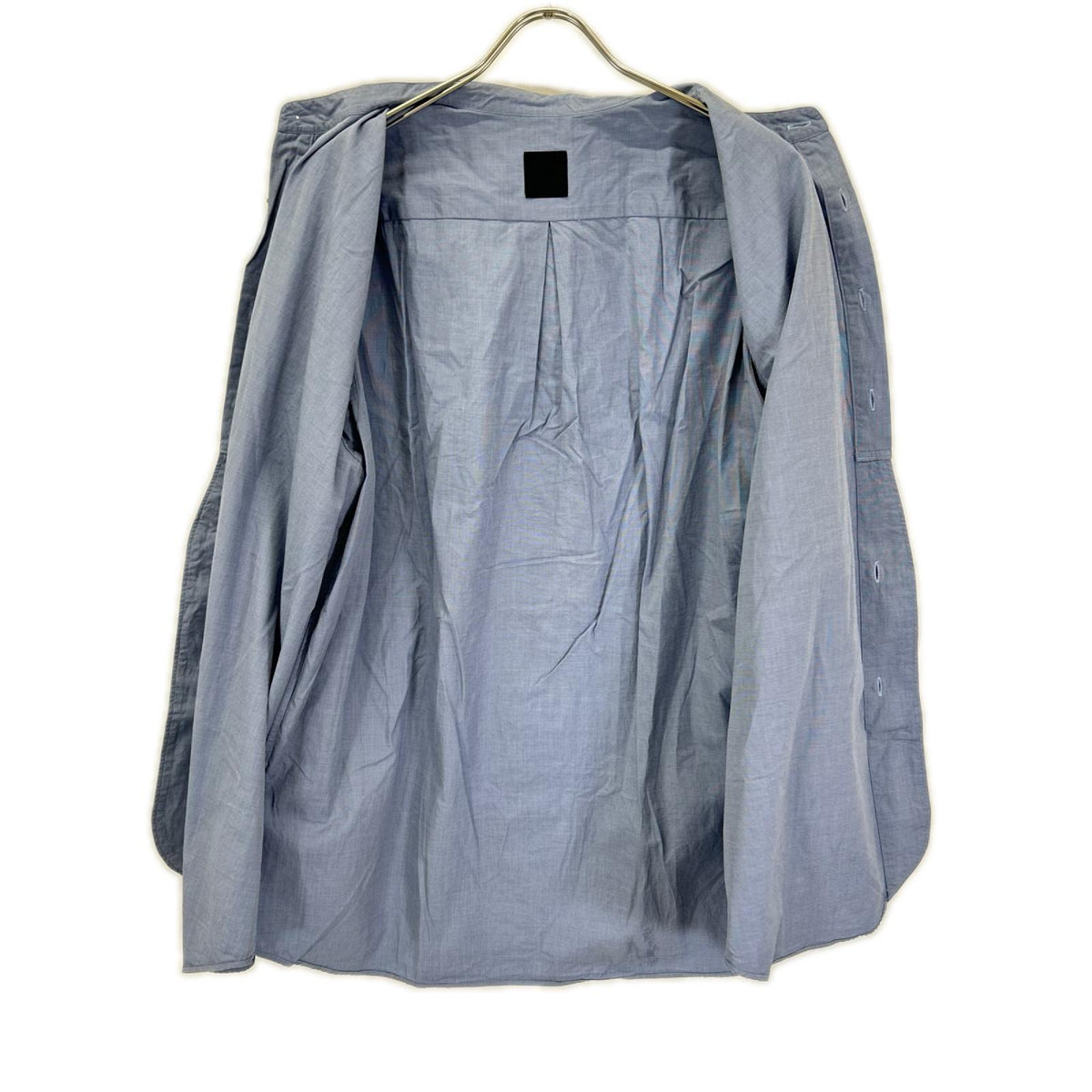 LANVIN COLLECTION ランバンコレクション 258702 ブルー バンドカラー オフィサーズ シャツ トップス