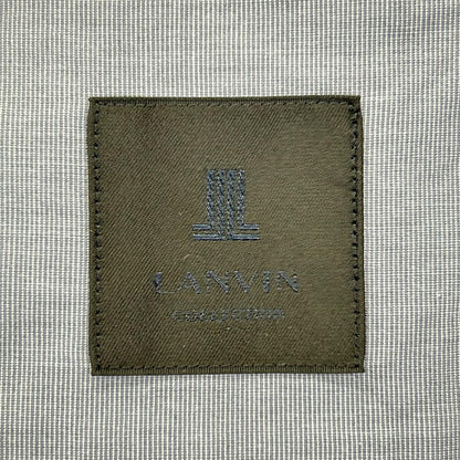 LANVIN COLLECTION ランバンコレクション 258702 ブルー バンドカラー オフィサーズ シャツ トップス