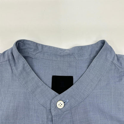 LANVIN COLLECTION ランバンコレクション 258702 ブルー バンドカラー オフィサーズ シャツ トップス
