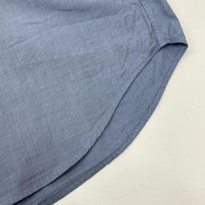 LANVIN COLLECTION ランバンコレクション 258702 ブルー バンドカラー オフィサーズ シャツ トップス