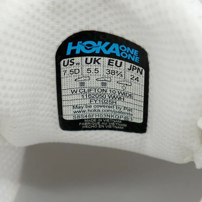 HOKAONEONE ホカオネオネ 美品 クリフトン 10 ワイド スニーカー シューズ レディース 24.0cm 1162050 25SS シューズ