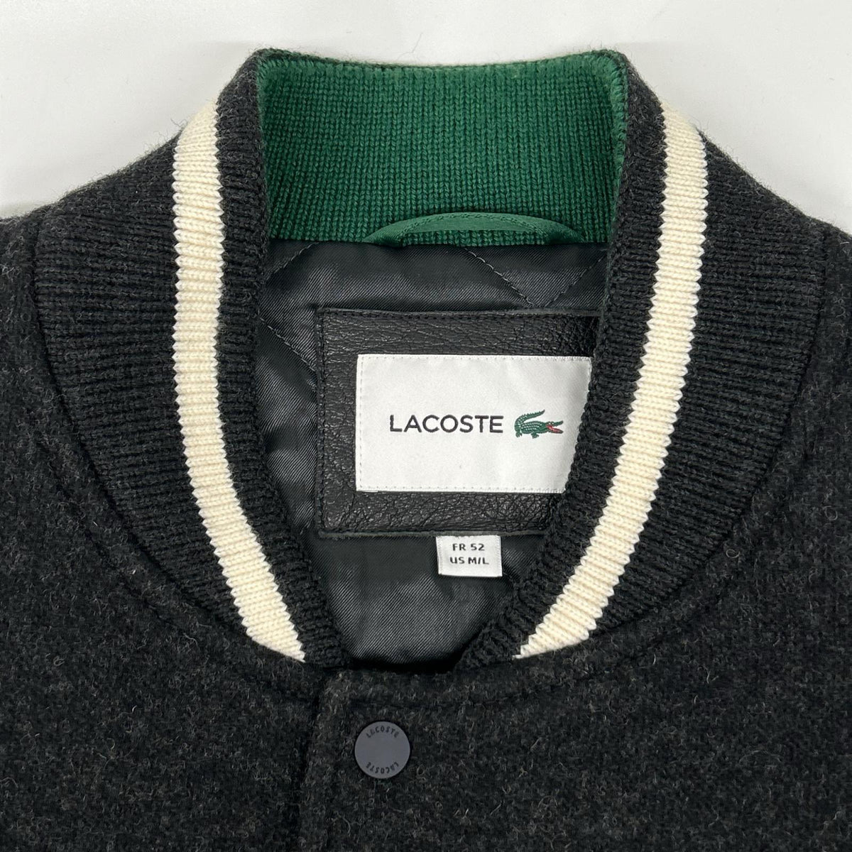 Lacoste ラコステ ブラック BH1982-20C Teddy Collage Jacket ジャケット
