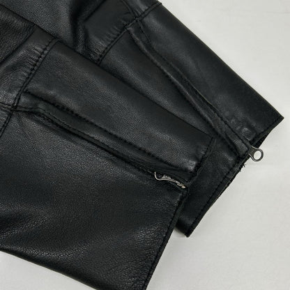 23区 23区 ブラック ラムレザー ノーカラー ブルゾン ジャケット