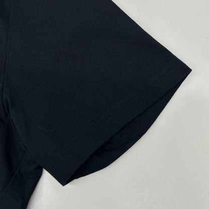 PRADA プラダ UJM493 ネイビー トライアングルロゴ Vネックハーフスリーブカットソー トップス