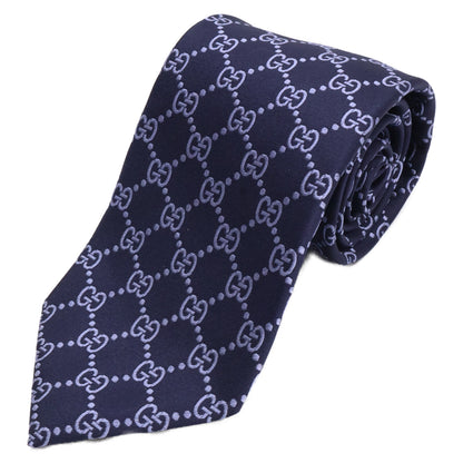 GUCCI グッチ 【美品】024222 4B002 GGパターン シルク ネクタイ