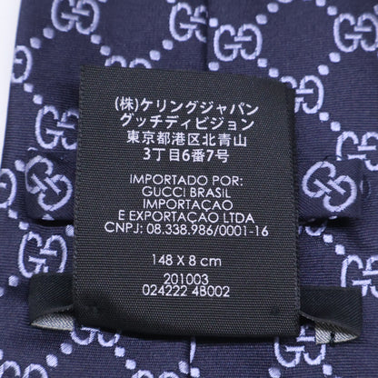 GUCCI グッチ 【美品】024222 4B002 GGパターン シルク ネクタイ