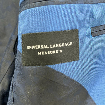 UNIVERSAL LANGUAGE ユニバーサルランゲージ TR02 ブルー スキャバル ウール 段返り3ボタンスーツ スーツ セットアップ