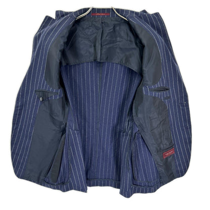 TAGLIATORE タリアトーレ 2CVJ22B11 ネイビー ウール チョークストライプ シングル スーツ スーツ セットアップ