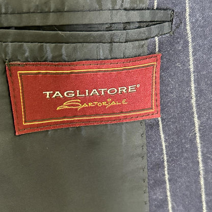 TAGLIATORE タリアトーレ 2CVJ22B11 ネイビー ウール チョークストライプ シングル スーツ スーツ セットアップ