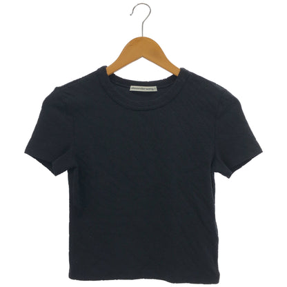 ALEXANDER WANG アレキサンダーワン 4CC1241426 ブラック パイル地 総柄ロゴ カットソー トップス