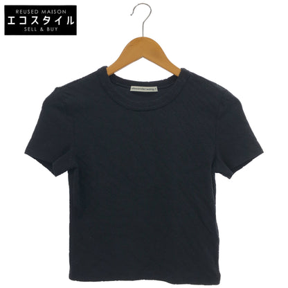 ALEXANDER WANG アレキサンダーワン 4CC1241426 ブラック パイル地 総柄ロゴ カットソー トップス