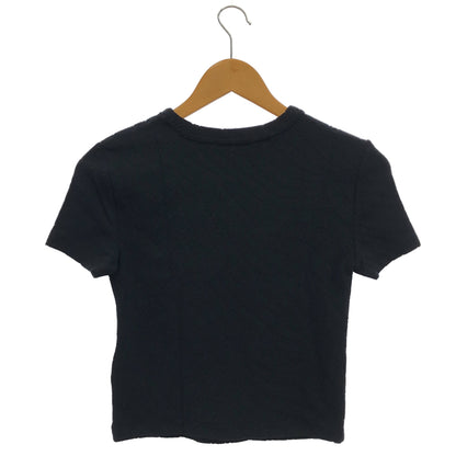 ALEXANDER WANG アレキサンダーワン 4CC1241426 ブラック パイル地 総柄ロゴ カットソー トップス