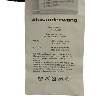 ALEXANDER WANG アレキサンダーワン 4CC1241426 ブラック パイル地 総柄ロゴ カットソー トップス