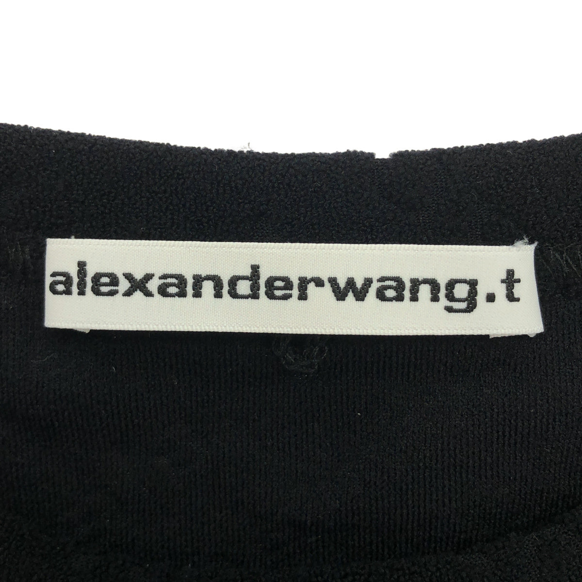 ALEXANDER WANG アレキサンダーワン 4CC1241426 ブラック パイル地 総柄ロゴ カットソー トップス