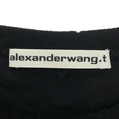 ALEXANDER WANG アレキサンダーワン 4CC1241426 ブラック パイル地 総柄ロゴ カットソー トップス