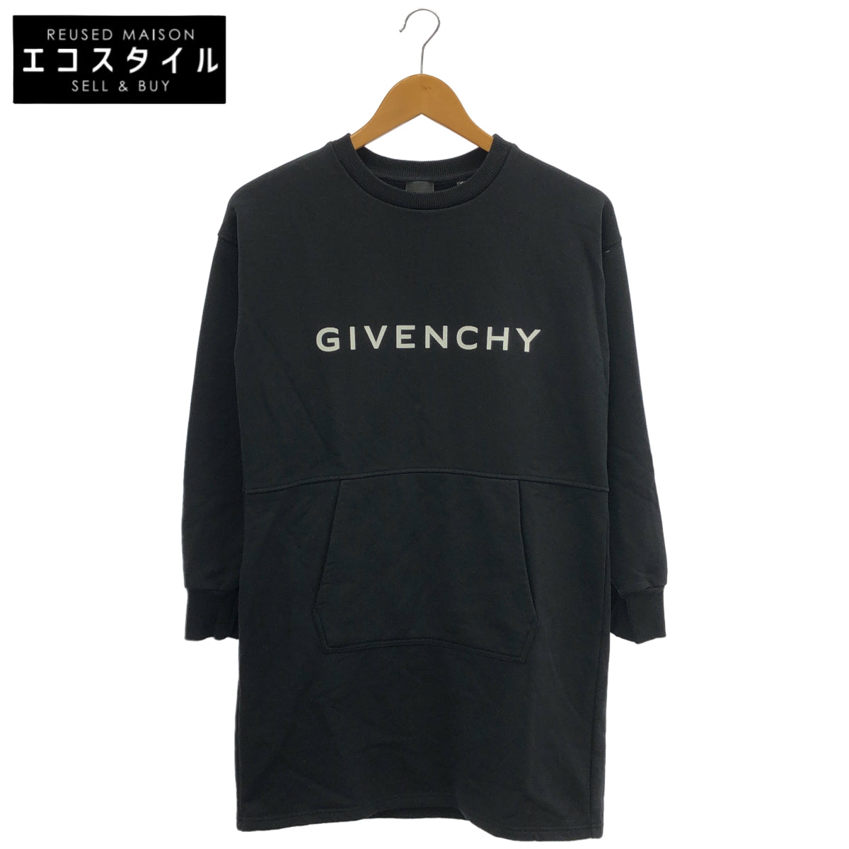 GIVENCHY ジバンシー H30388 ブラック スウェット チュニック ワンピース トップス