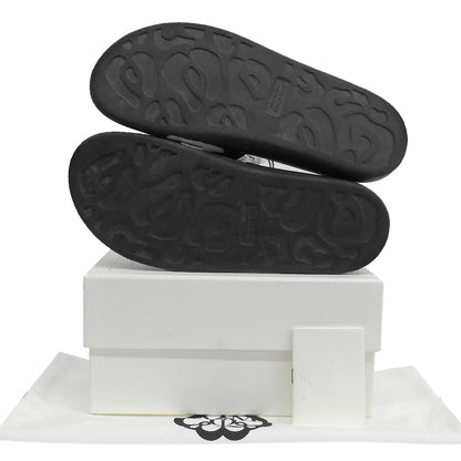 ALEXANDER McQUEEN アレキサンダーマックイーン GRAFFITI RUBBER POOL SLIDE サンダル シューズ メンズ 黒 ブラック 40 シューズ