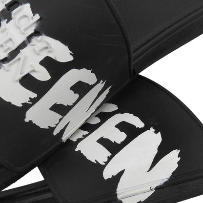 ALEXANDER McQUEEN アレキサンダーマックイーン GRAFFITI RUBBER POOL SLIDE サンダル シューズ メンズ 黒 ブラック 40 シューズ