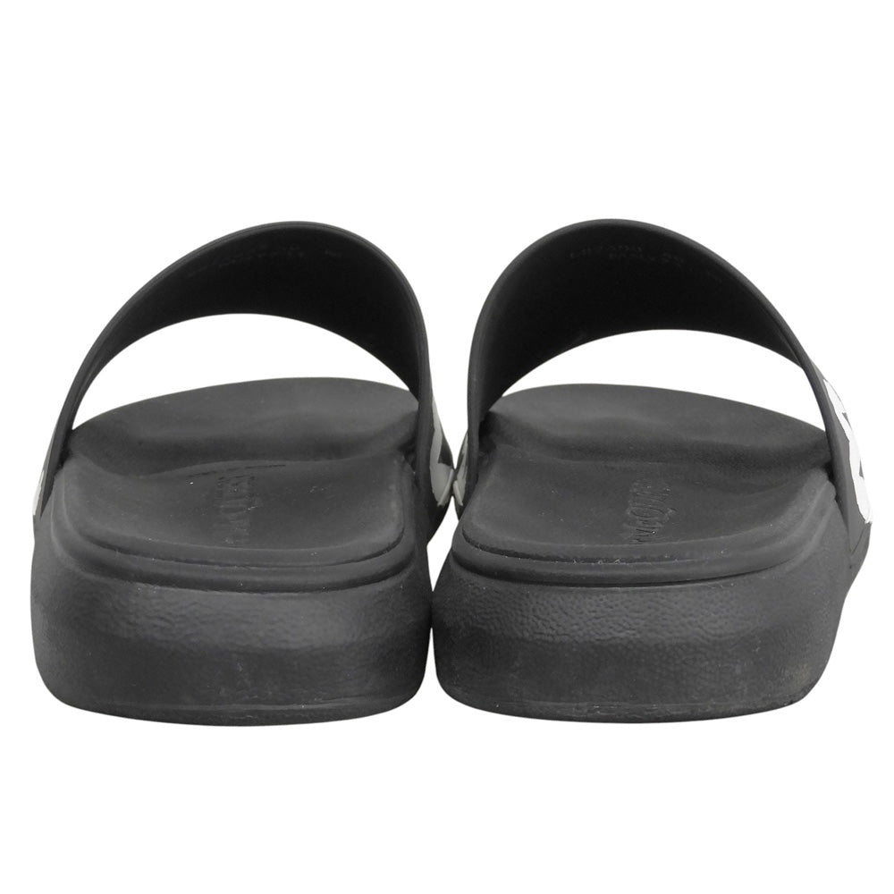 ALEXANDER McQUEEN アレキサンダーマックイーン GRAFFITI RUBBER POOL SLIDE サンダル シューズ メンズ 黒 ブラック 40 シューズ