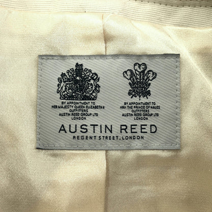 Austin Reed オースチンリード グレー ツイード ラインストーンボタン ノーカラー スカートスーツ トップス