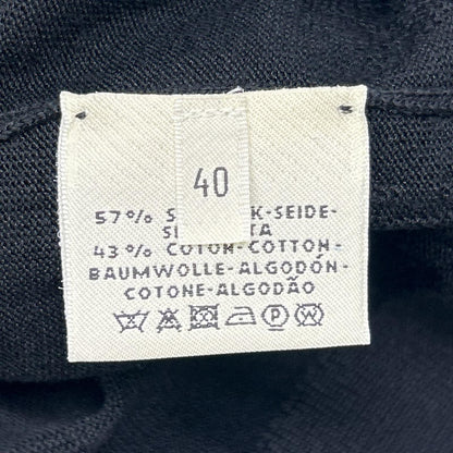 HERMES エルメス 16-7712 ブラック シルクコットン Hリフト ニット ワンピース ワンピース