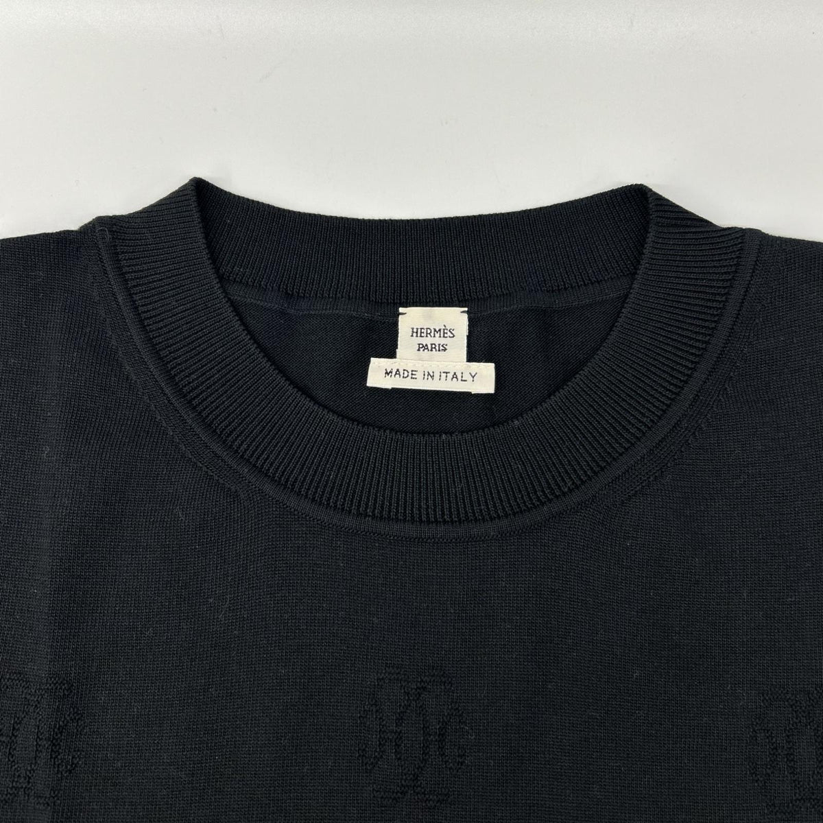 HERMES エルメス 16-7712 ブラック シルクコットン Hリフト ニット ワンピース ワンピース