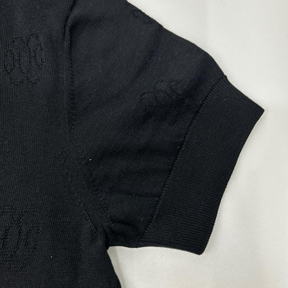 HERMES エルメス 16-7712 ブラック シルクコットン Hリフト ニット ワンピース ワンピース