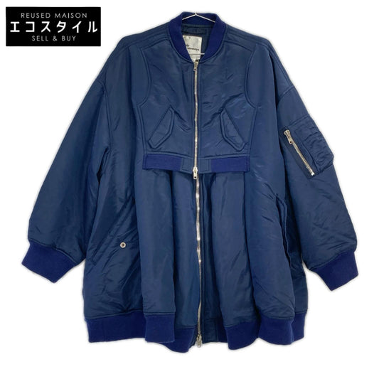 COMMEdesGARCONSNoirKeiNinomiya コムデギャルソンノワールケイニノミヤ 3B-J026 18年 ネイビー ドッキングMA-1 Aラインボンバージャケット ジャケット