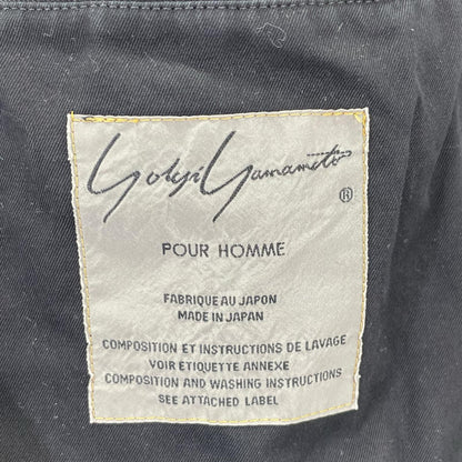 Yohji Yamamoto POUR HOMME ヨウジヤマモトプールオム HH-J61-045 08SS REPLICA ブラック スタンドカラー エポーレットデザイン ミリタリー コート ジャケット