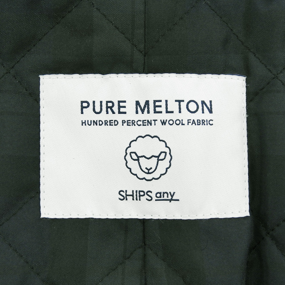 SHIPS any シップスエニイ PURE MELTON ステンカラーコート メンズ グレー系 S 714-14-0003 コート