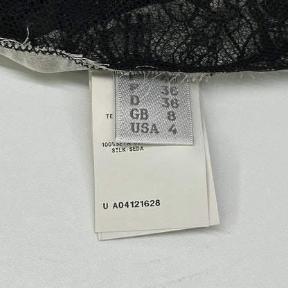 ALBERTA FERRETTI アルベルタ フェレッティ A04121628 ブラック レース ストライプ シルク ワンピース ワンピース
