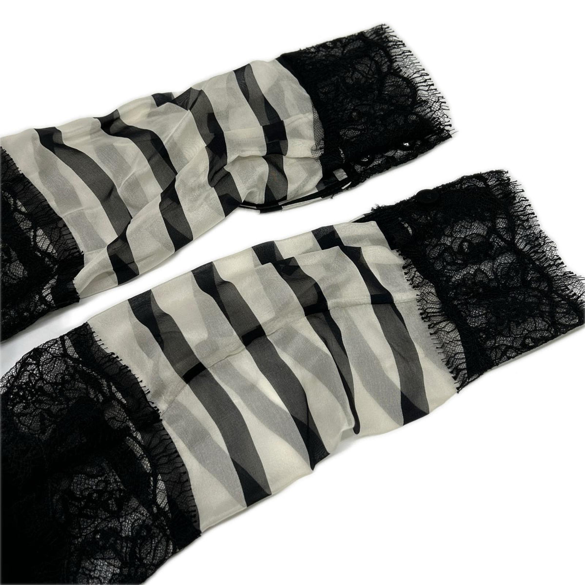 ALBERTA FERRETTI アルベルタ フェレッティ A04121628 ブラック レース ストライプ シルク ワンピース ワンピース