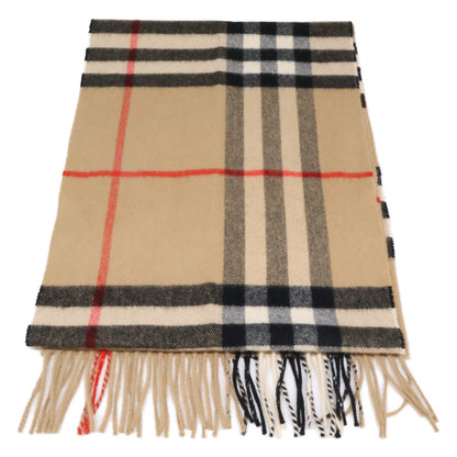 BURBERRY バーバリー 【美品】ノバチェック カシミヤ フリンジ マフラー
