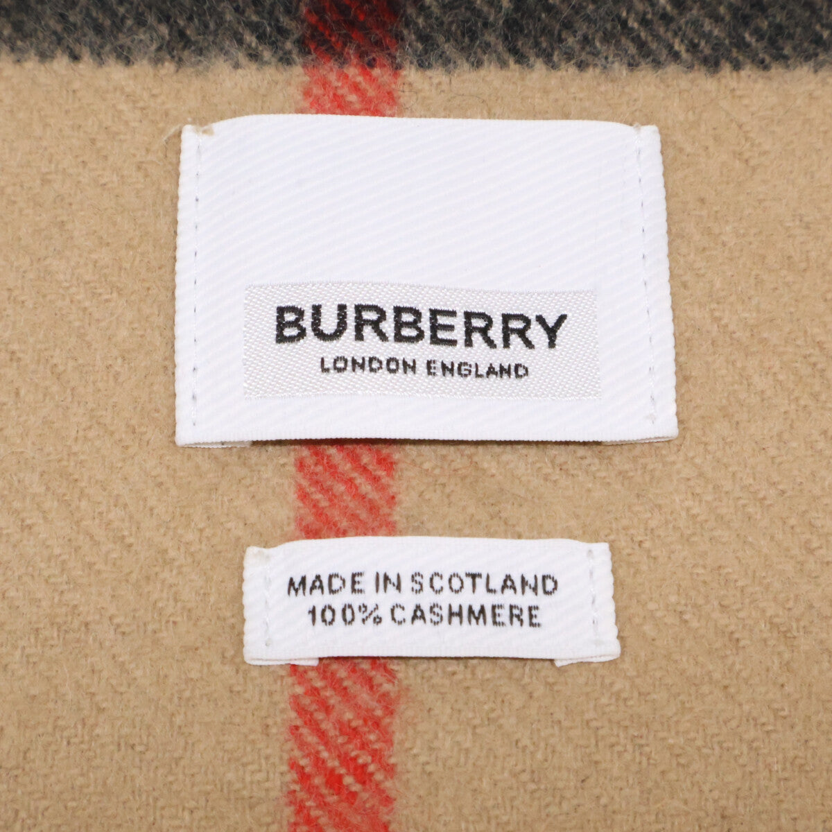 BURBERRY バーバリー 【美品】ノバチェック カシミヤ フリンジ マフラー