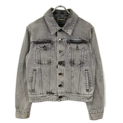 SAINT LAURENT PARIS サンローランパリ 17年 グレー 500393 ダメージ加工 デニム ジャケット ジャケット