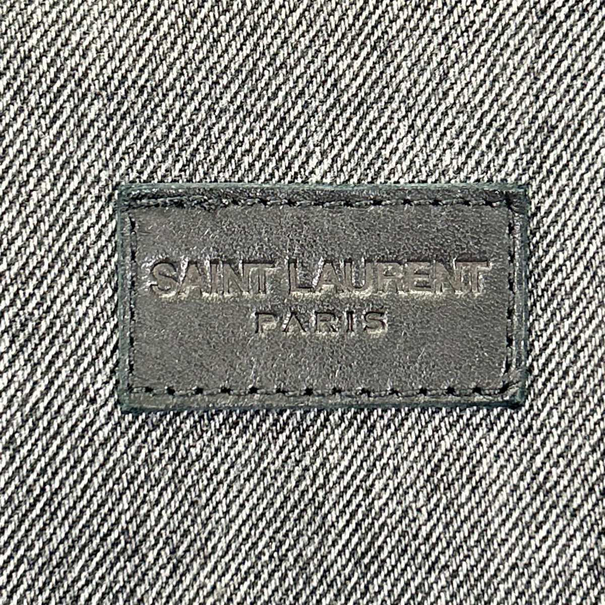 SAINT LAURENT PARIS サンローランパリ 17年 グレー 500393 ダメージ加工 デニム ジャケット ジャケット