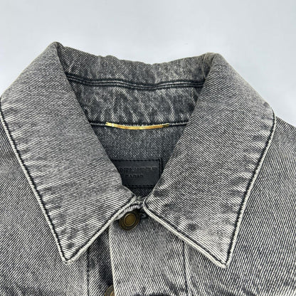 SAINT LAURENT PARIS サンローランパリ 17年 グレー 500393 ダメージ加工 デニム ジャケット ジャケット