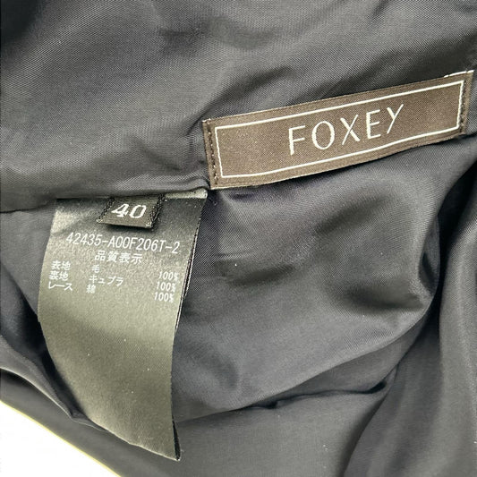 FOXEY フォクシー 42435 ネイビー ウール ツーウェイフランネルドレス ワンピース ワンピース