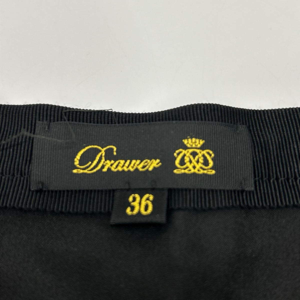 DRAWER ドゥロワー ブラック フリル フェイクレザースカート スカート