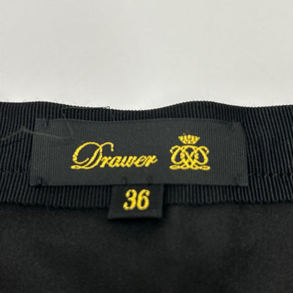 DRAWER ドゥロワー ブラック フリル フェイクレザースカート スカート