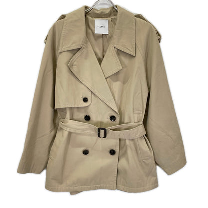 CLANE Clane 25SS 18103-0422 brown oversized short trench coat coat